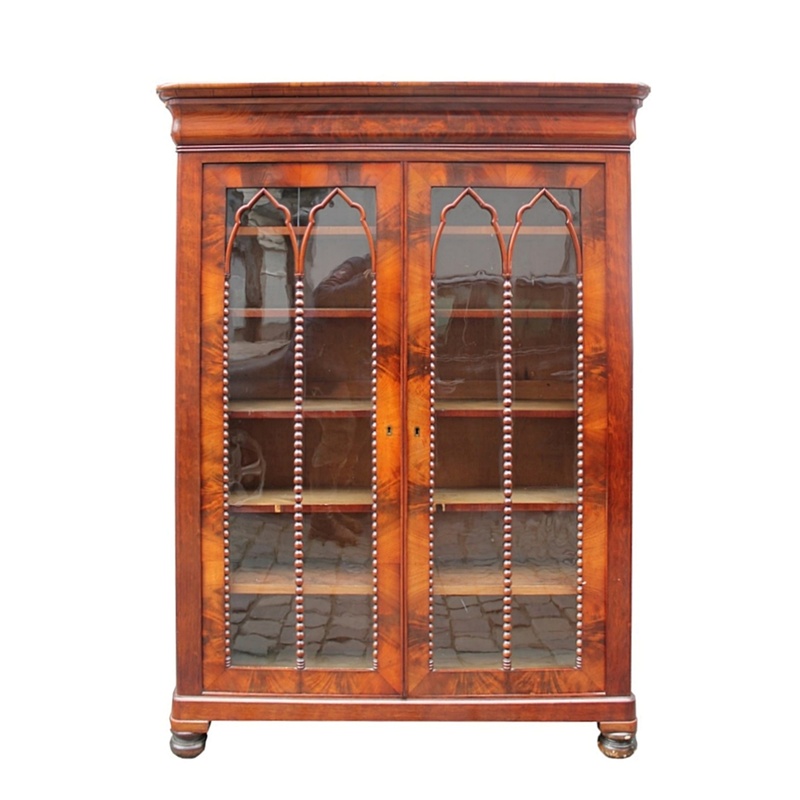 Louis Philippe period bookcase Display in mahogany - English work 19th