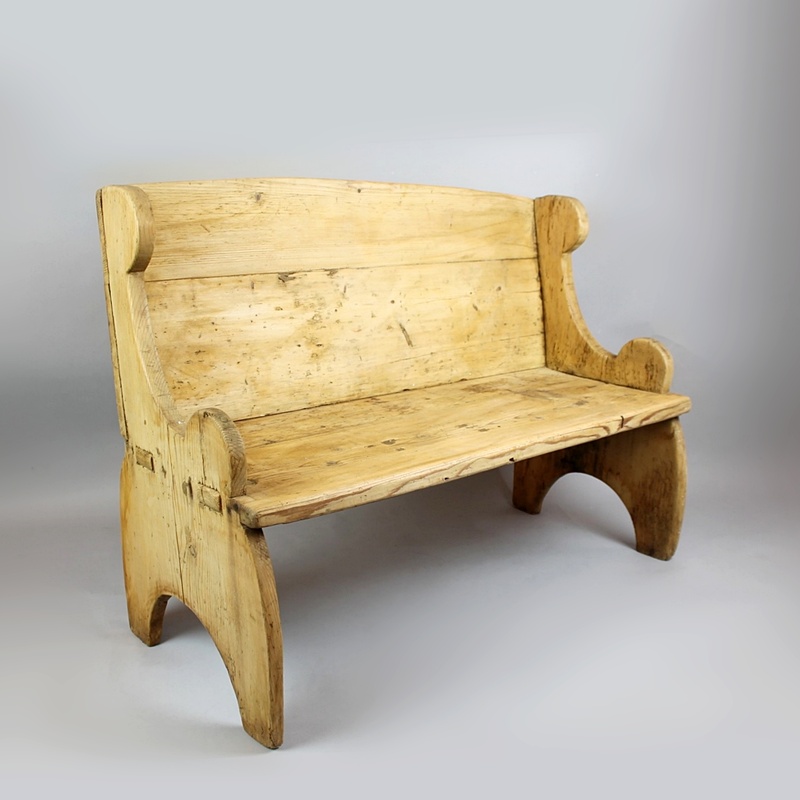 Mid-Century Fir wood bench