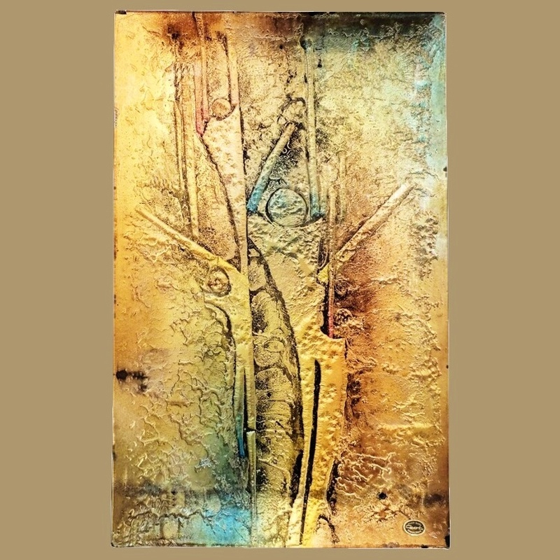 Venetian eglomise glass - signed