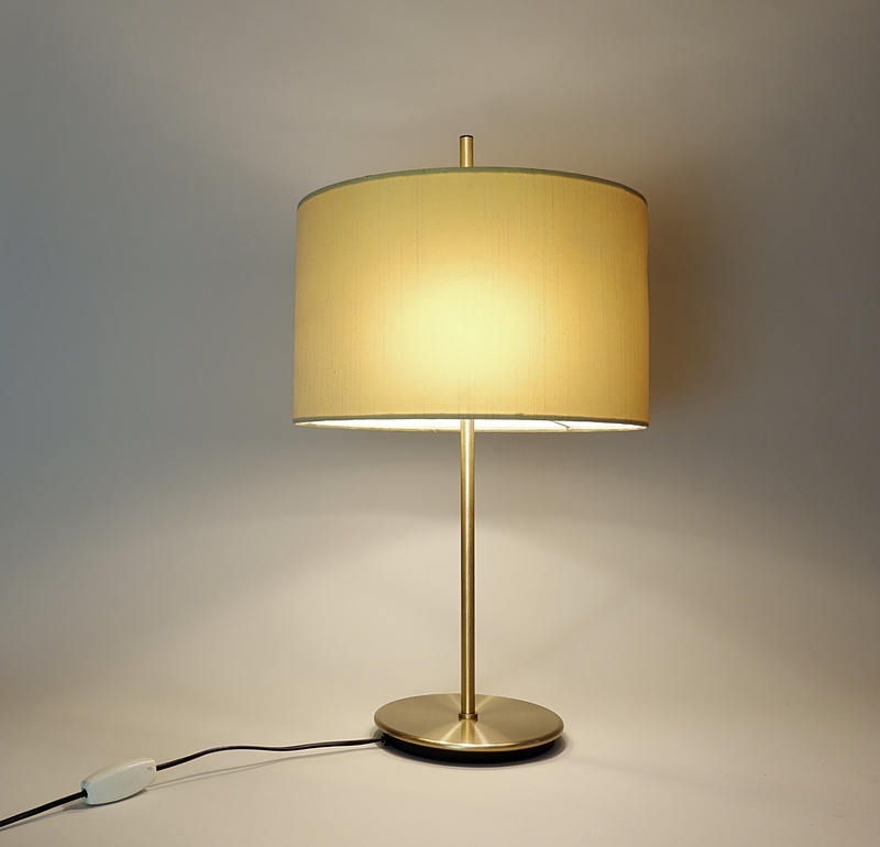 Staff Leuchten table lamp with original silk lampshade - 1960s