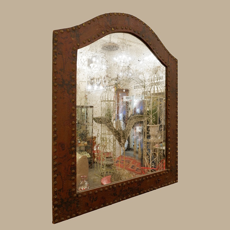 Mid-Century flower studded mirror