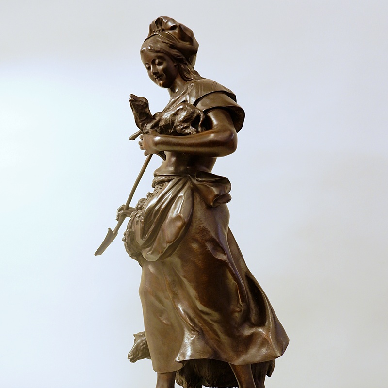 Auguste DE WEVER (1836-1910) bronze sculpture 