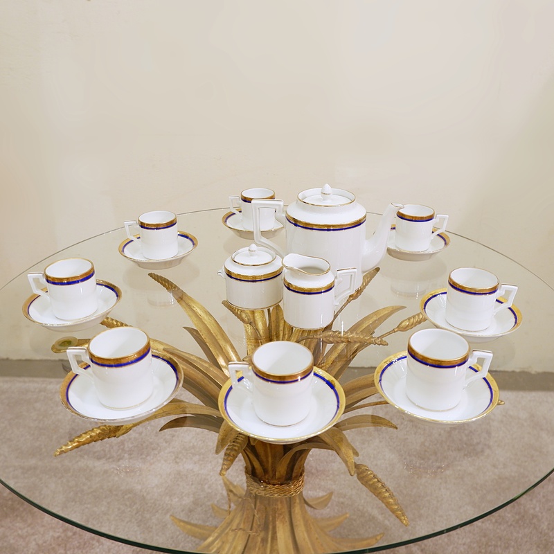 Empire Style Porcelain Tea set by Richard Ginori, Set of 43