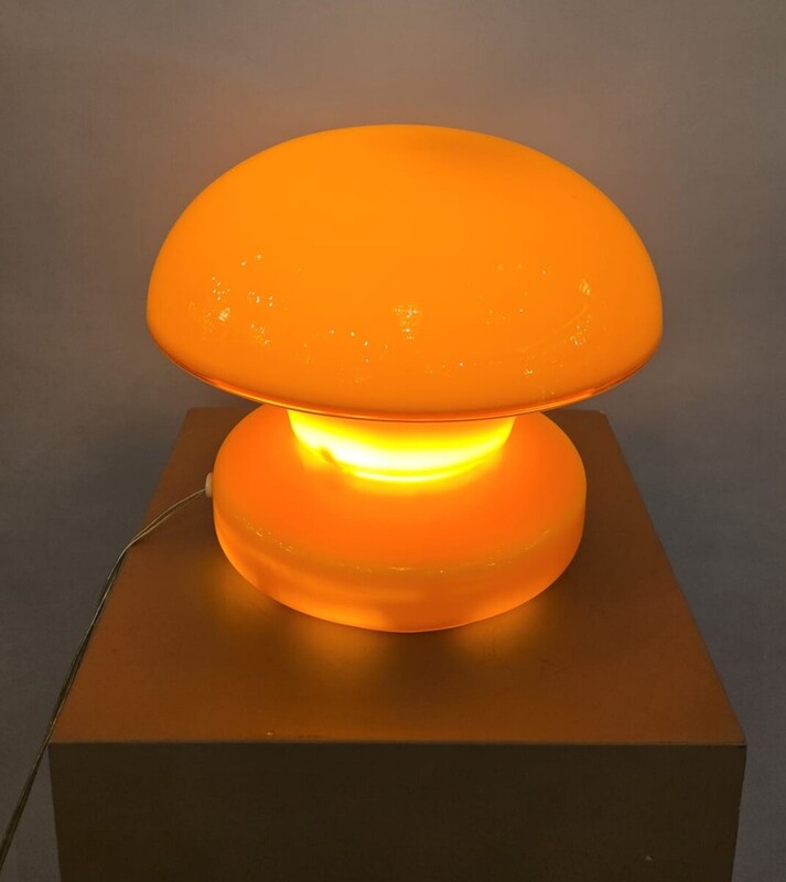 Lampe champignon orange – Années 1970 